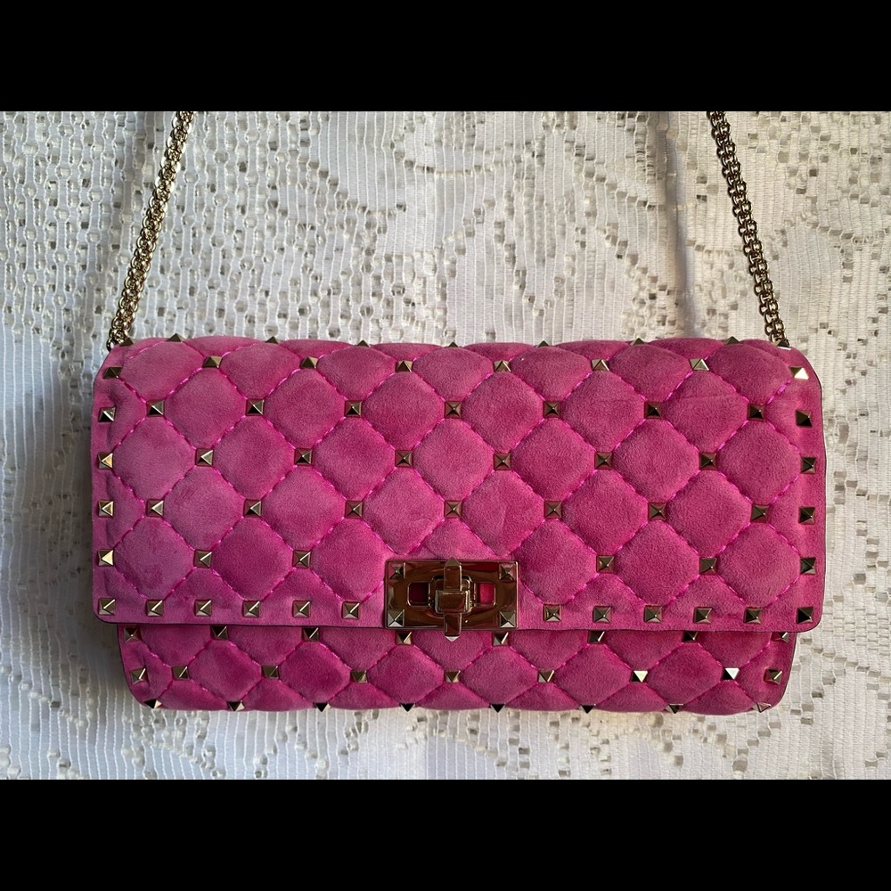AUTHENTIC VALENTINO GARAVANI ROCKSTUD SPIKE SHOULDER BAG - Picture 2 of 16